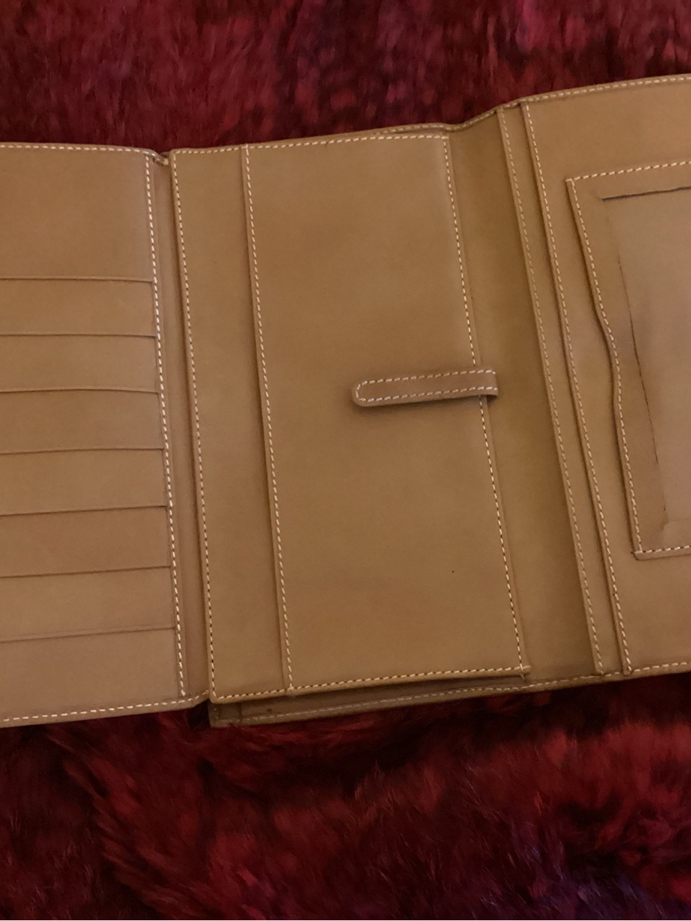 Gucci Beige Canvas continental wallet with Tan Leather Trim and Gold Hardware - Picture 8 of 10